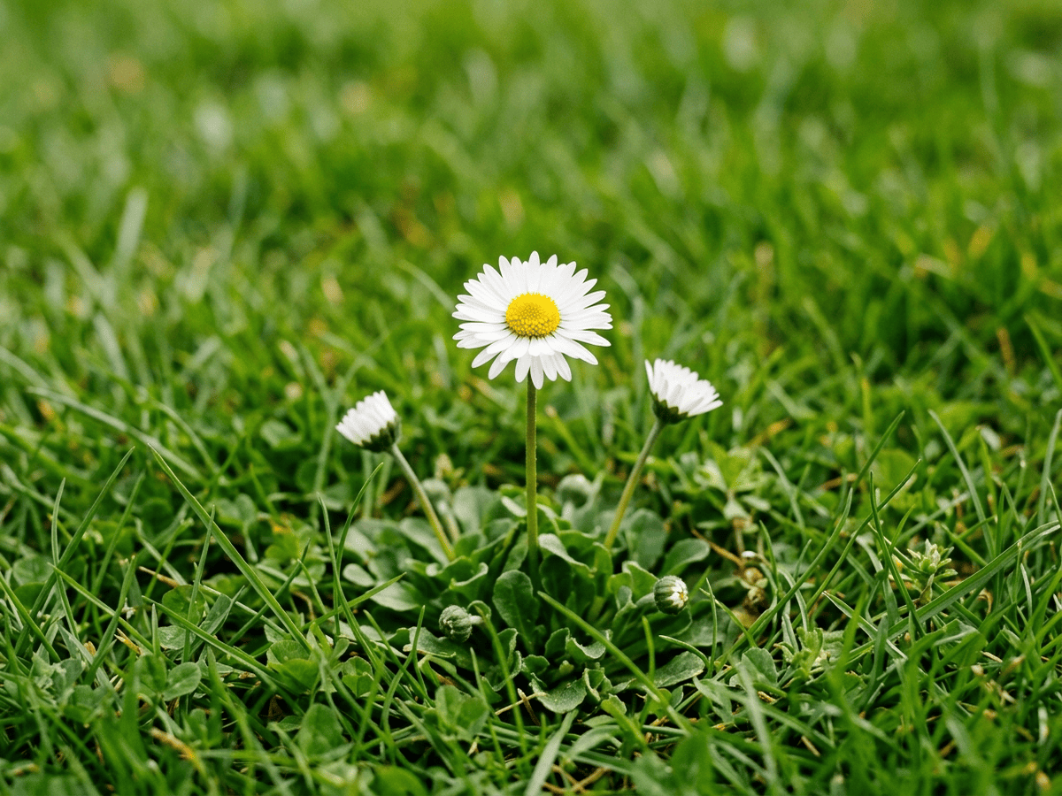 Gänseblümchen (Bellis perennis), ganze Pflanze