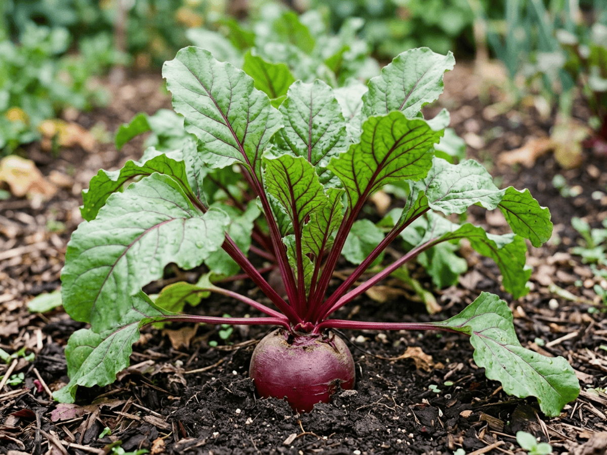 Rote Bete (Beta vulgaris), ganze Pflanze