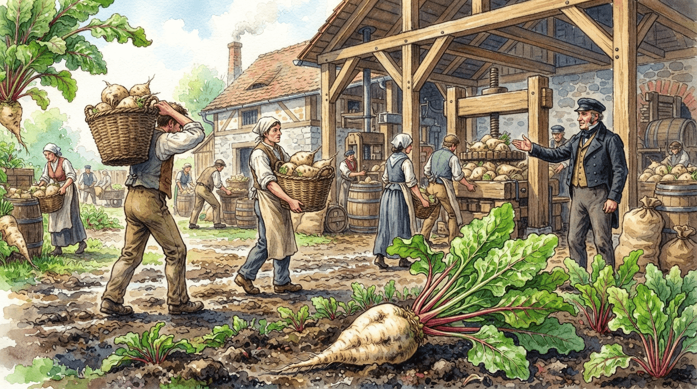 Illustrierte historische Szene zu Rote Bete