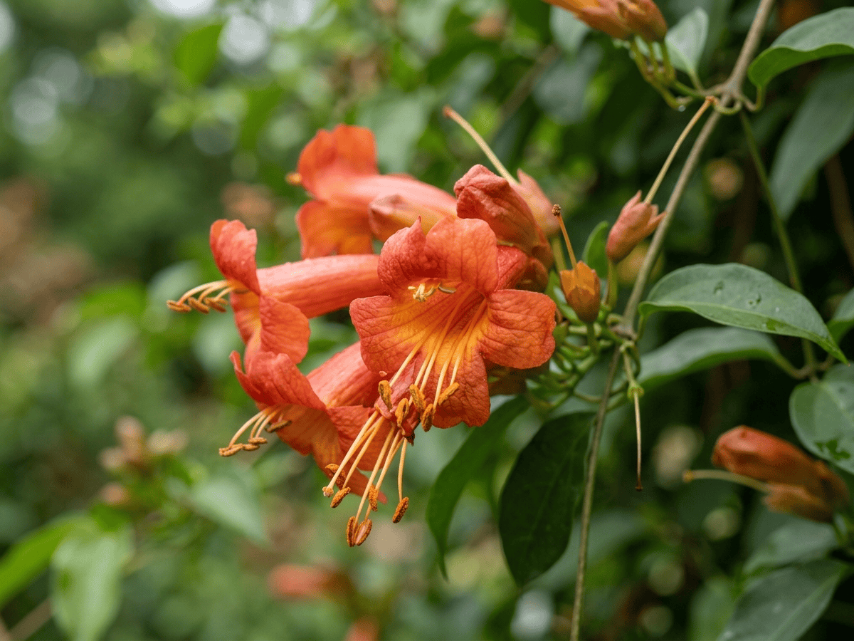 Kreuzrebe — Nahaufnahme von Blättern und Blüten