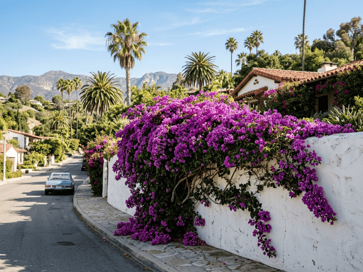 Bougainvillea glabra in giardino