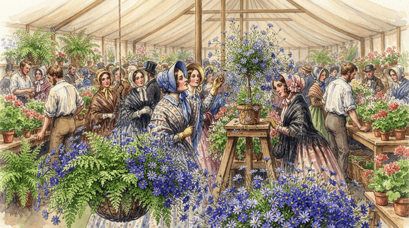 Illustrated historical scene for Swan River Daisy