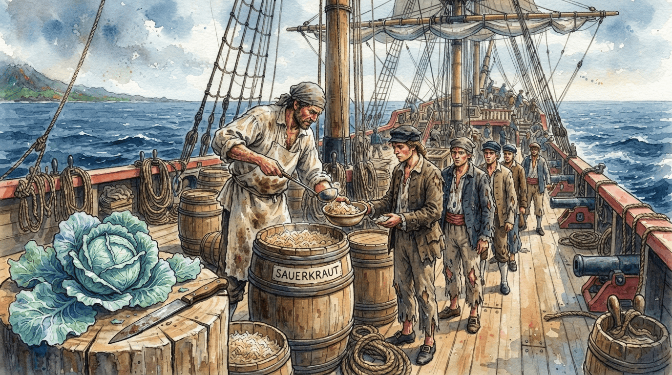 Illustrated historical scene for Shetland Cabbage