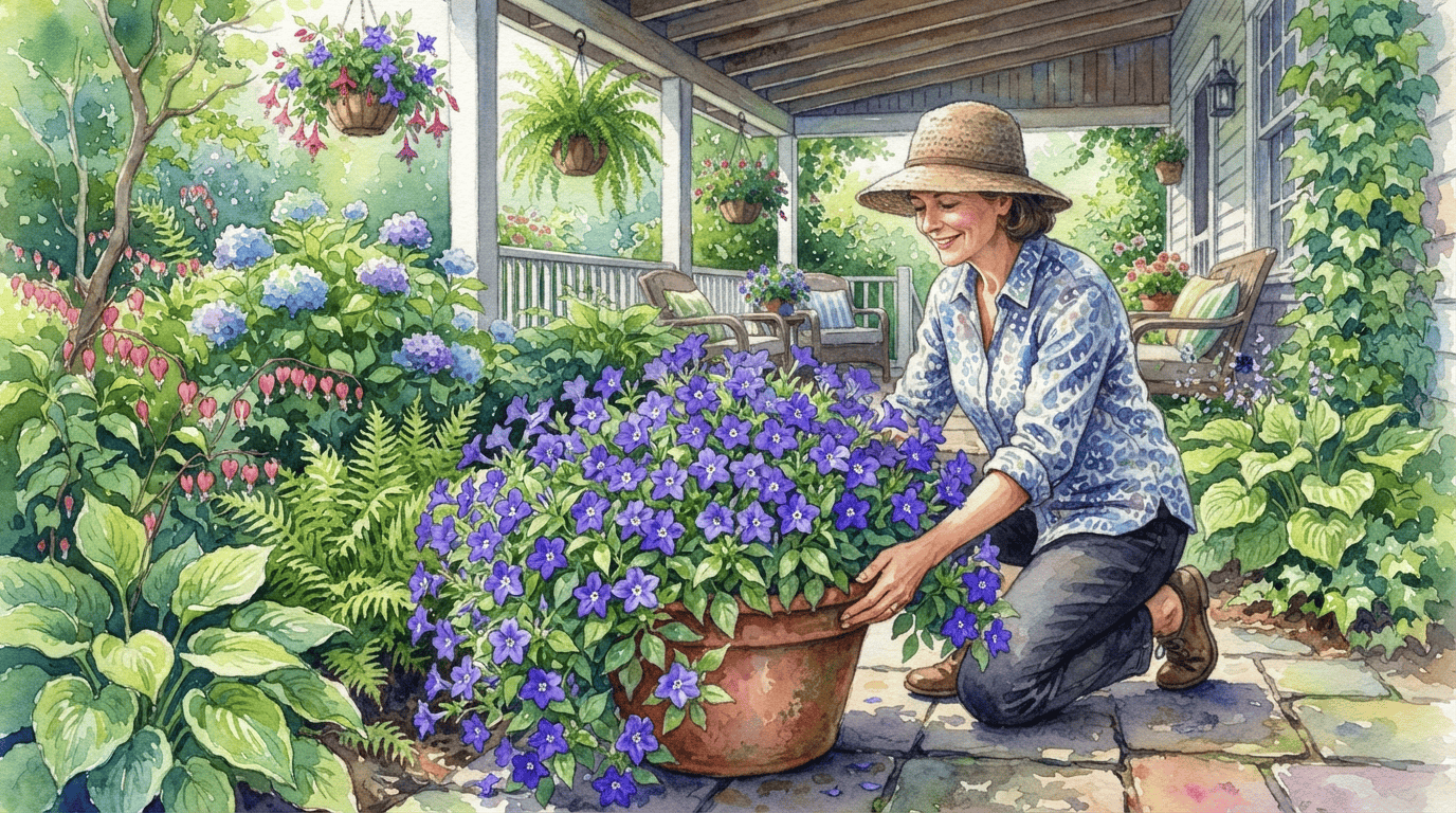 Illustrated historical scene for Amethyst Flower
