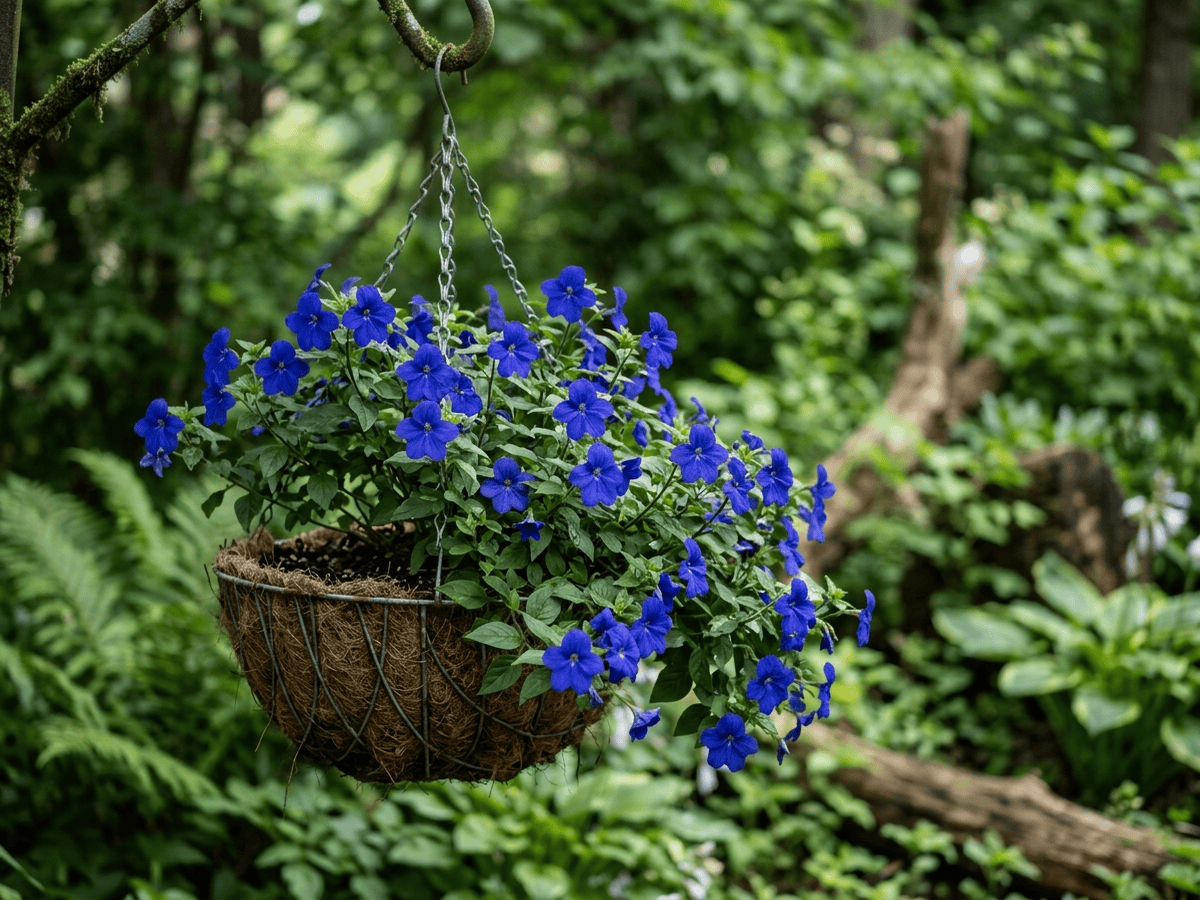 Browallia viscosa in giardino