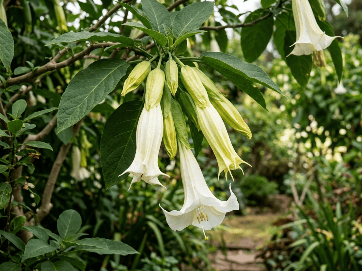 Tromba d'angelo profumata — aspetto stagionale