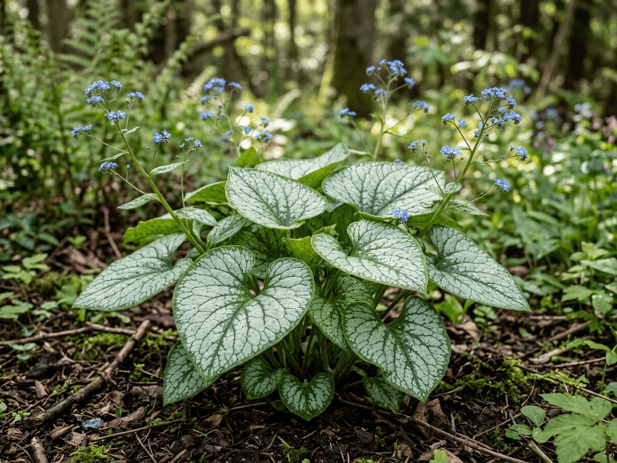 Kaukasusvergissmeinnicht (Brunnera macrophylla), ganze Pflanze