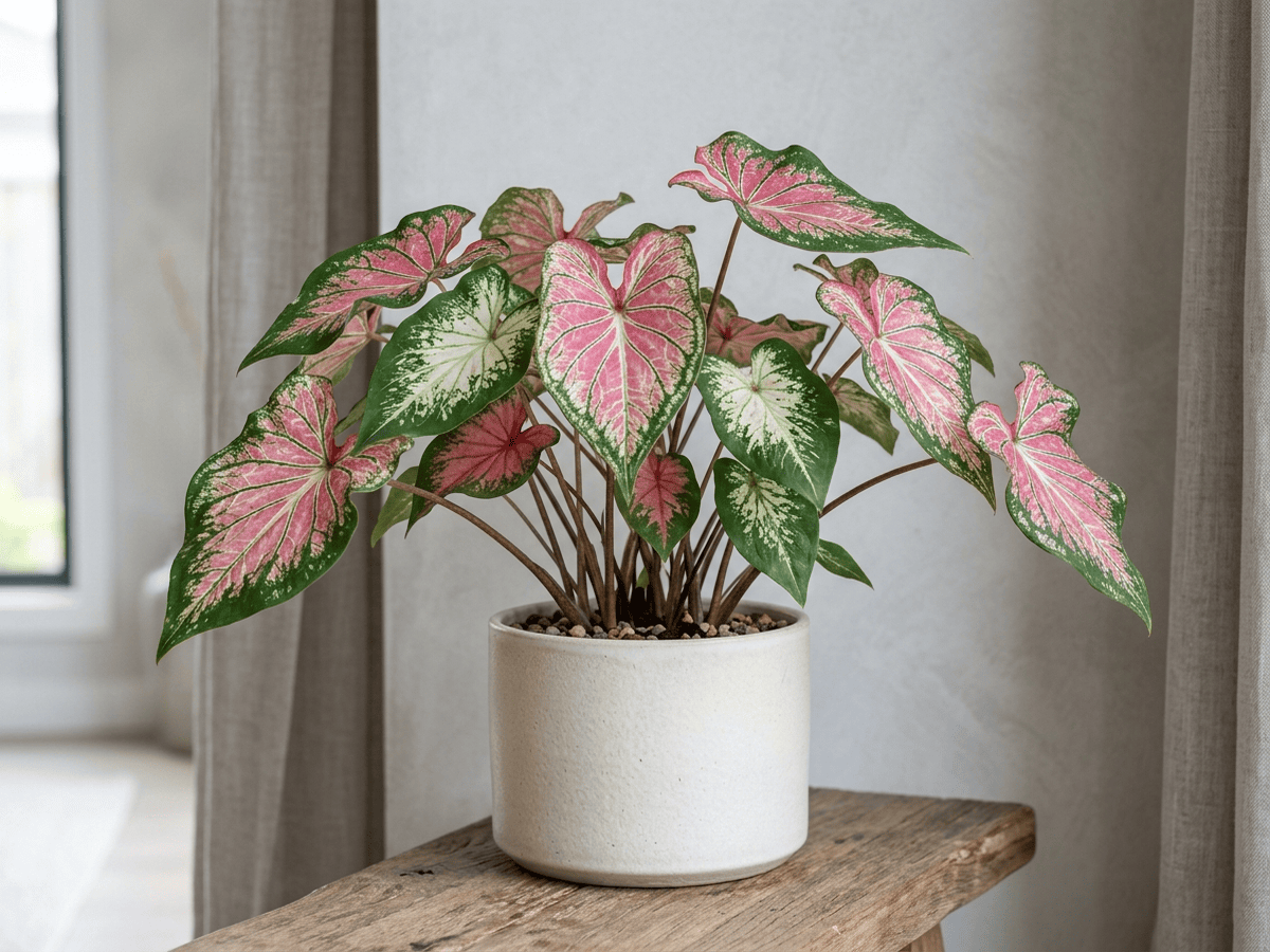 Heart Of Jesus (Caladium bicolor), whole plant