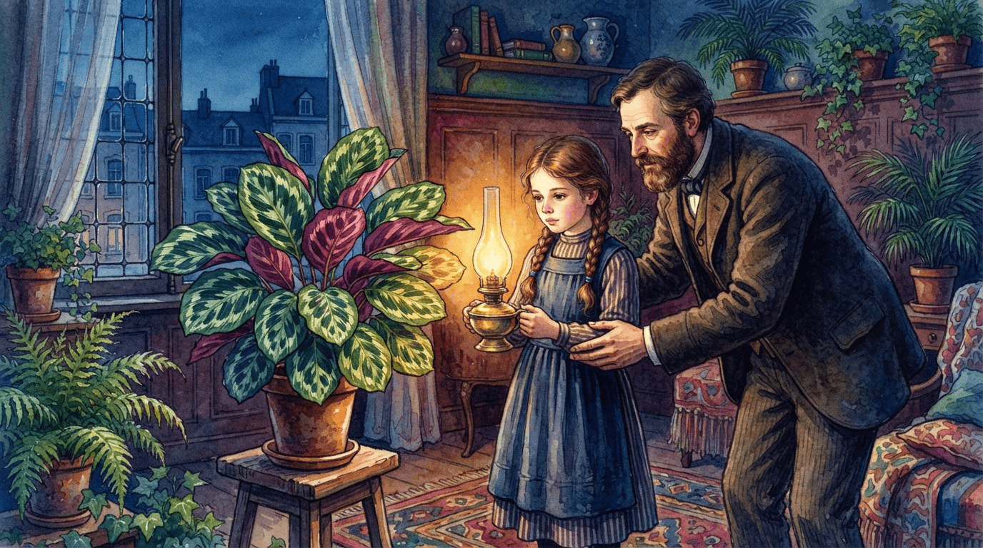 Cena histórica ilustrada de Maranta-pavão