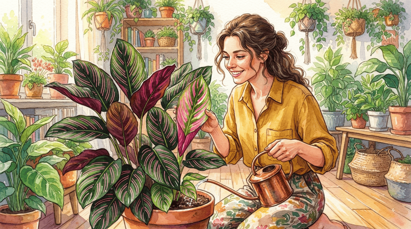 Scena storica illustrata per calathea ornata