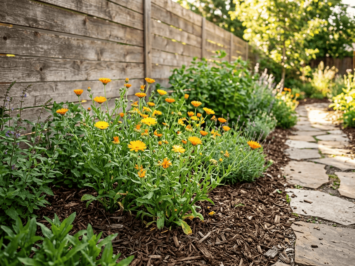 Field Marigold in a garden setting