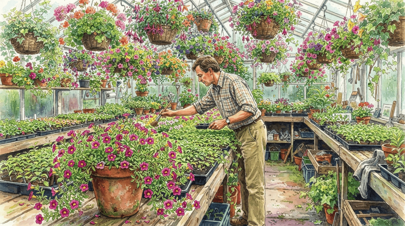 Scena storica illustrata per Petunia marittima
