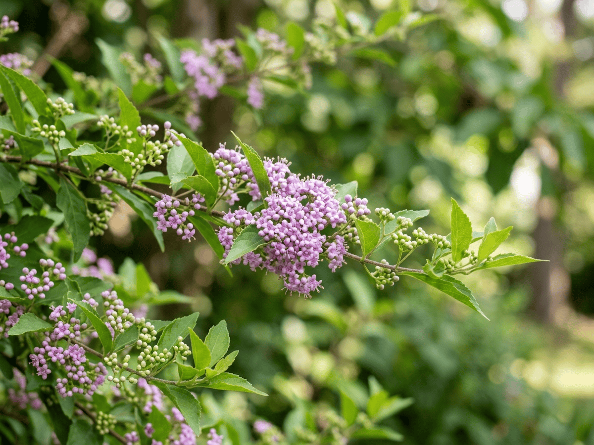 Bodinier's Beautyberry — seasonal appearance