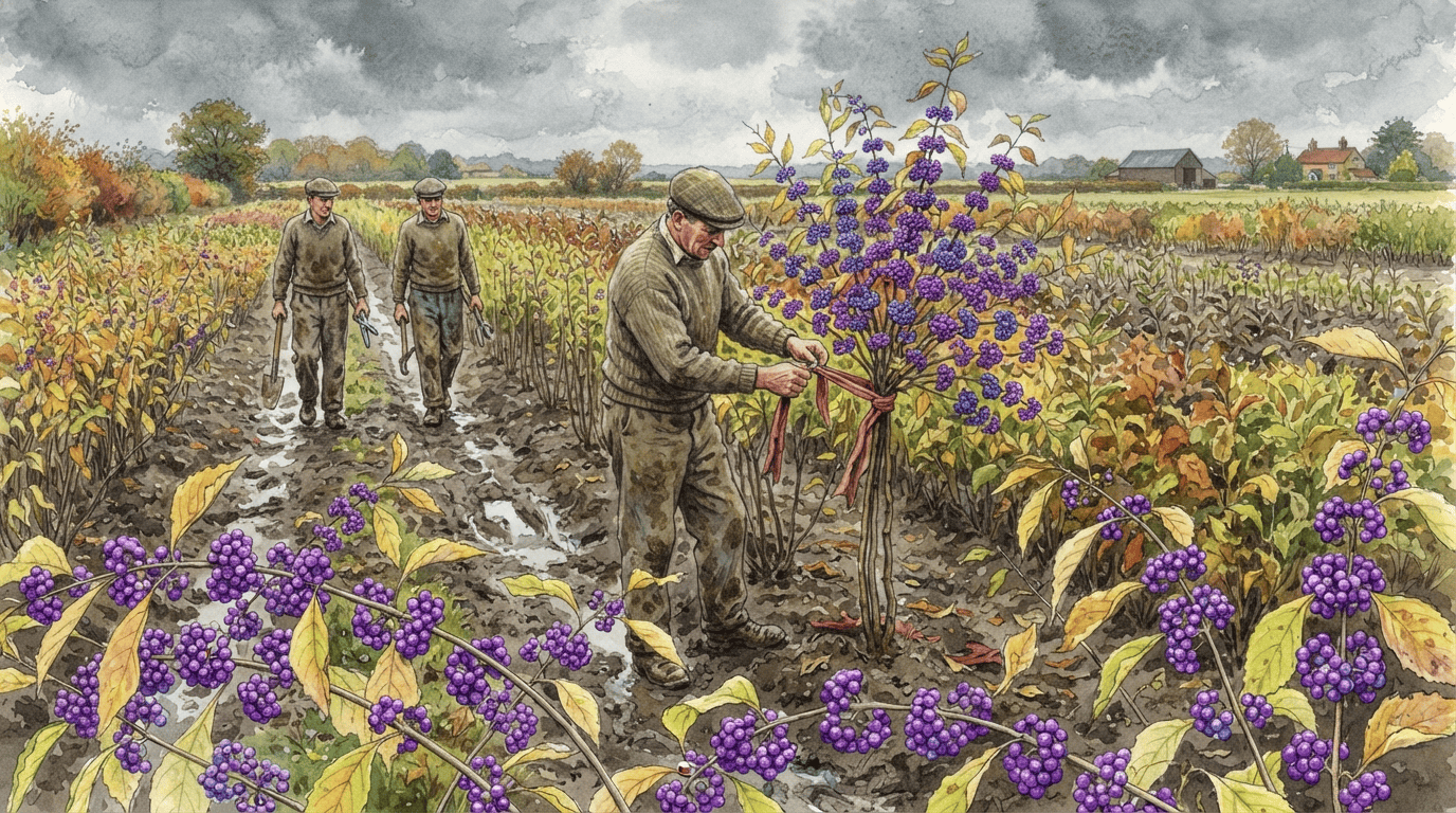 Illustrated historical scene for Bodinier's Beautyberry