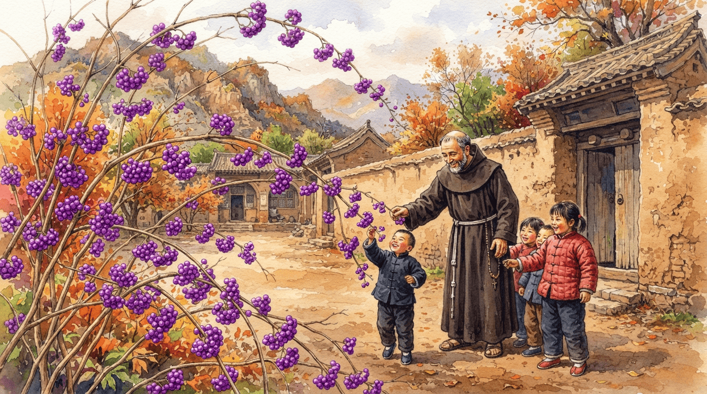 Illustrated historical scene for Callicarpa giraldii
