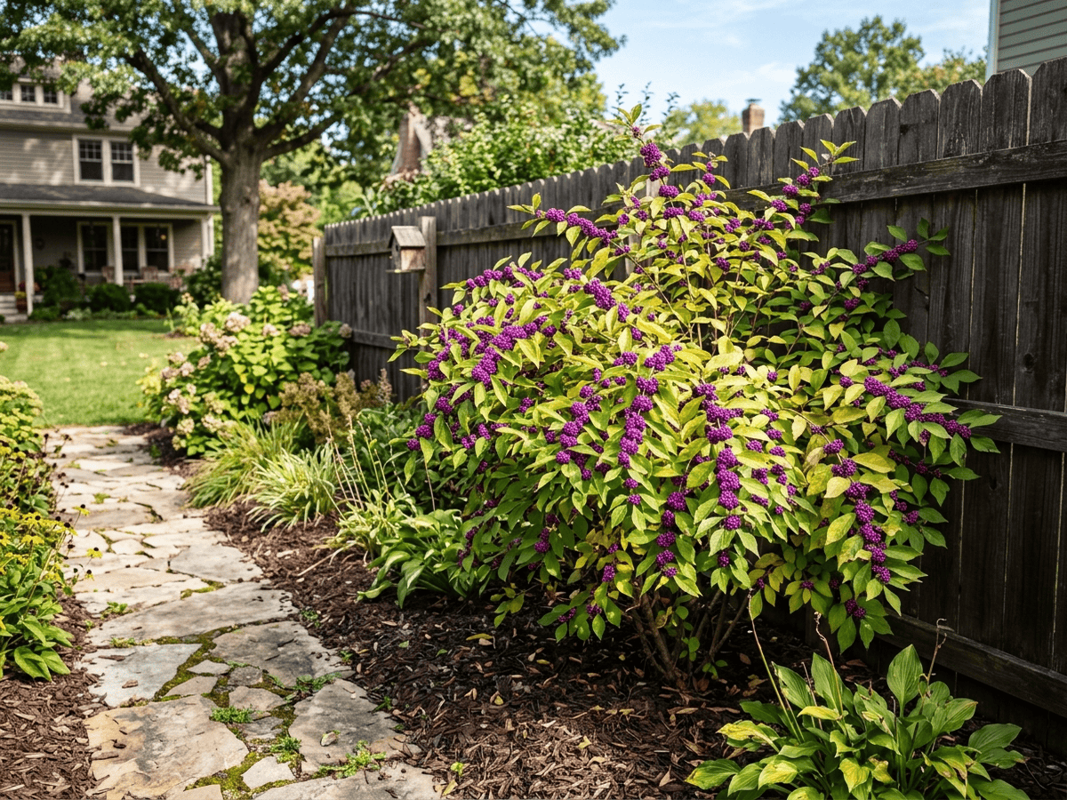 callicarpa japonesa en un jardín