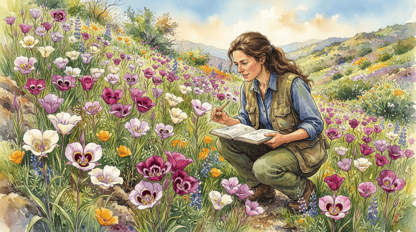 Scena storica illustrata per Giglio mariposa farfalla