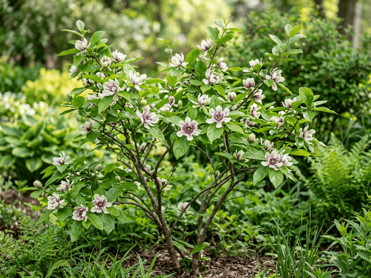 Chinese Sweetshrub (Calycanthus chinensis), whole plant