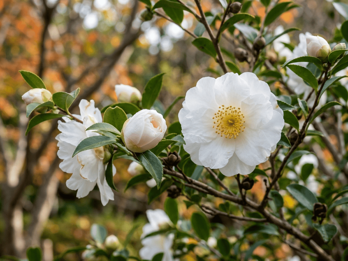 camelia sasanqua — aspetto stagionale
