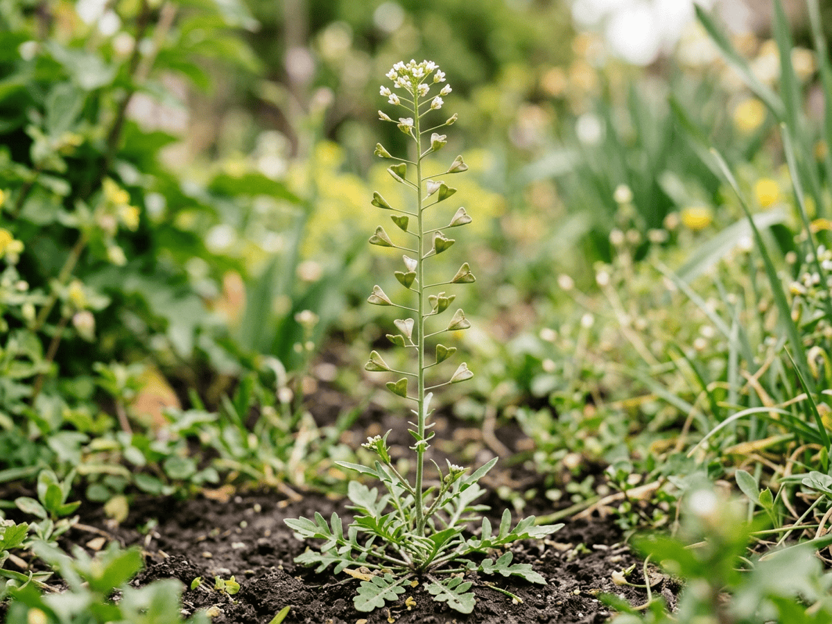Shepherd's-Purse (Capsella bursa-pastoris), whole plant