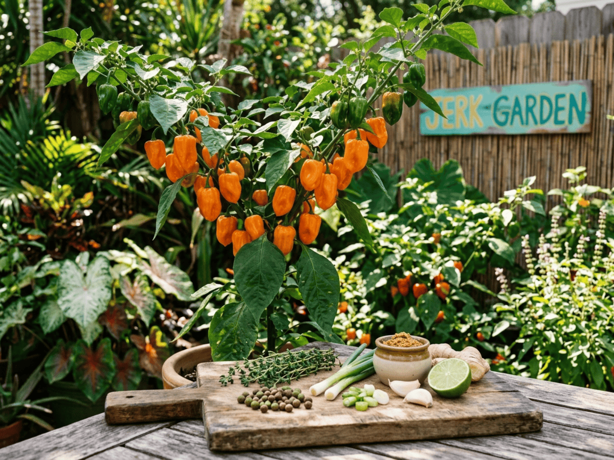 Chili Pepper in a garden setting