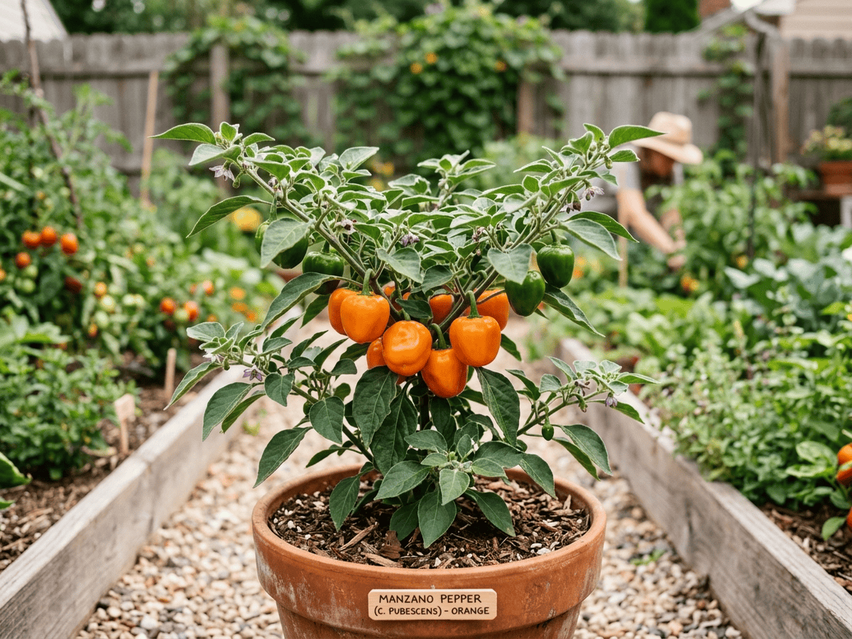 rocoto en un jardín