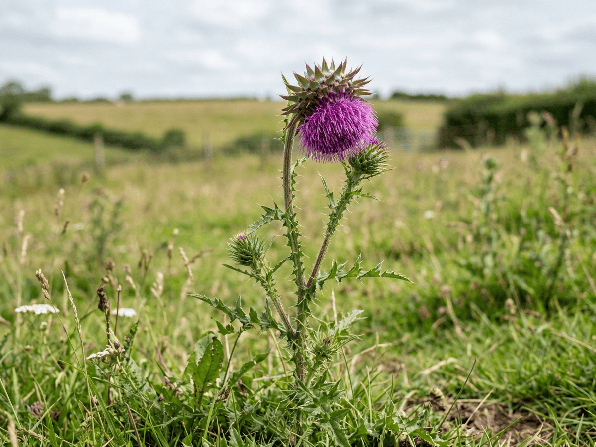 Musk Thistle (Carduus nutans), whole plant