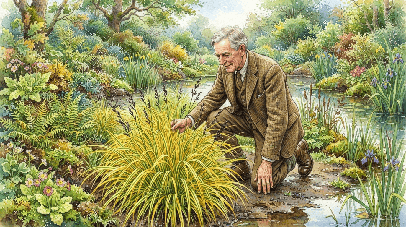 Illustrated historical scene for Tufted-Sedge