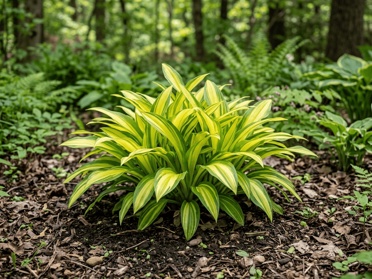 Creeping Broad-Leaf Sedge (Carex siderosticha), whole plant
