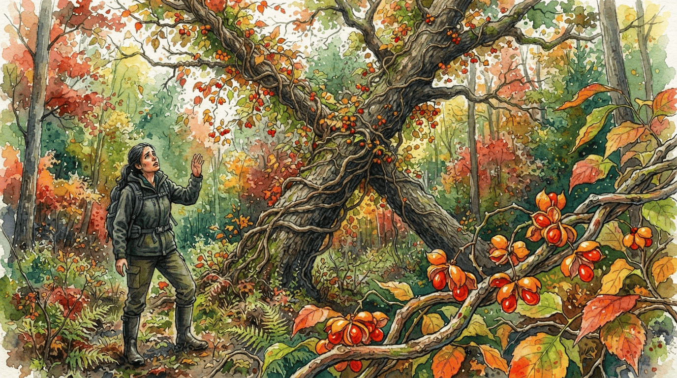 Illustrated historical scene for Asian Bittersweet
