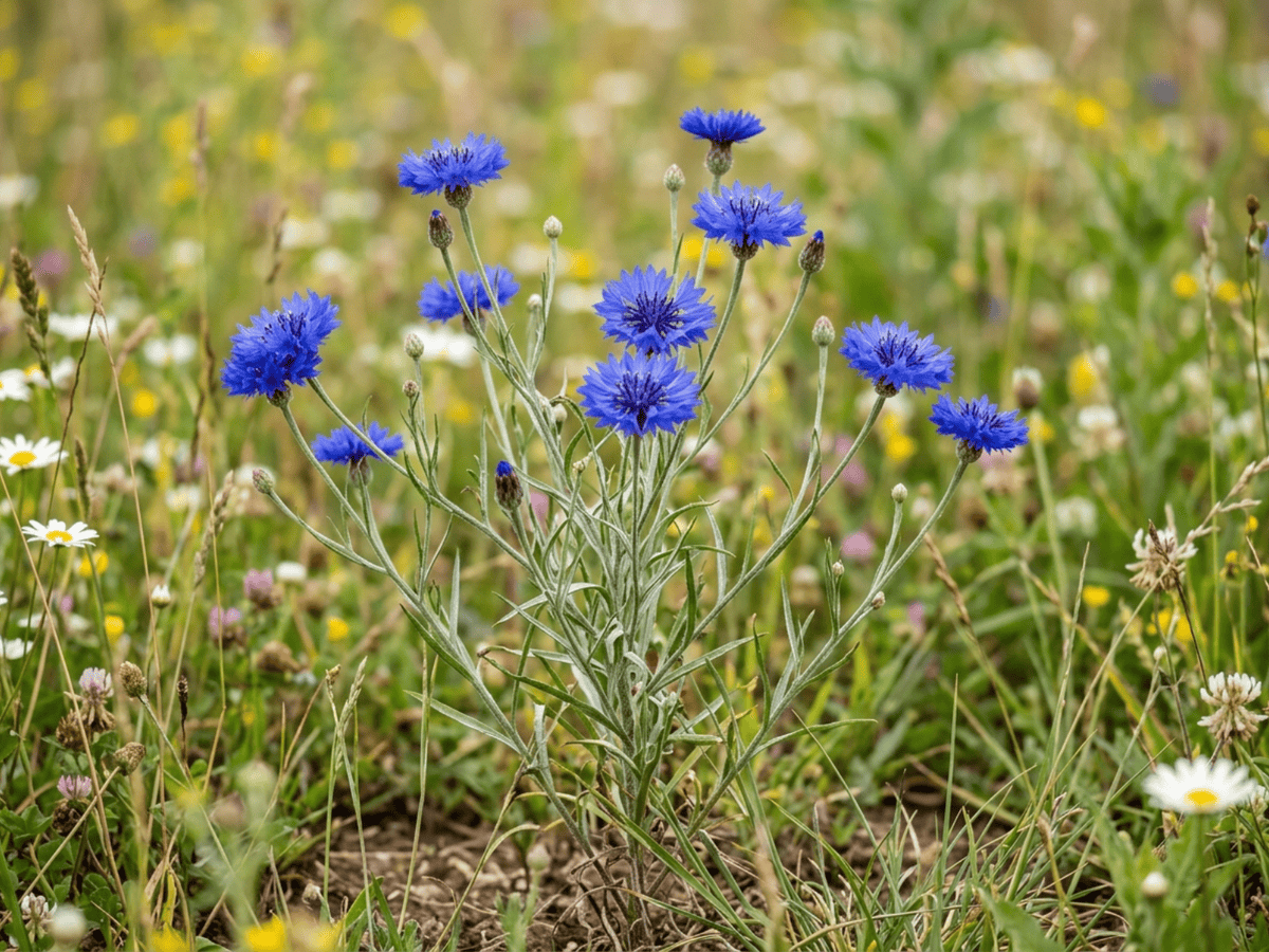 ヤグルマギク(Centaurea cyanus)の全体像