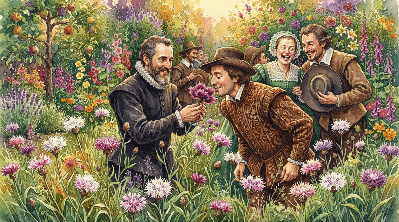 Scena storica illustrata per Fiordaliso muschiato
