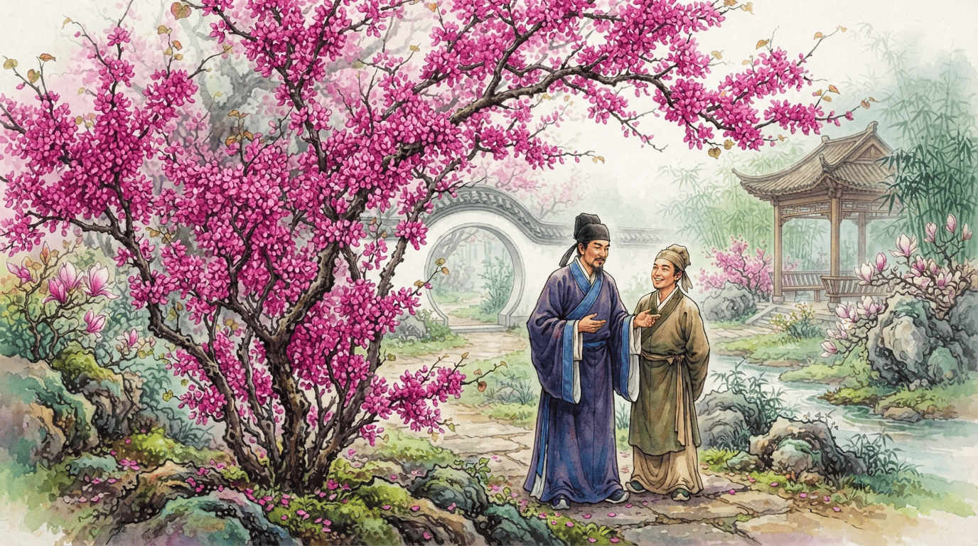 Scène historique illustrée pour Gainier de Chine