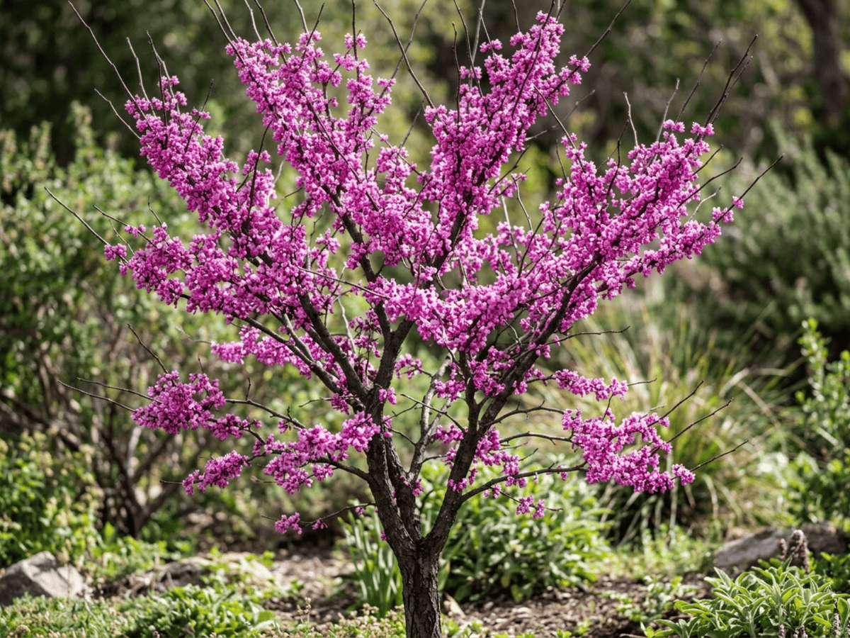 서부박태기나무(Cercis occidentalis) 전체 모습
