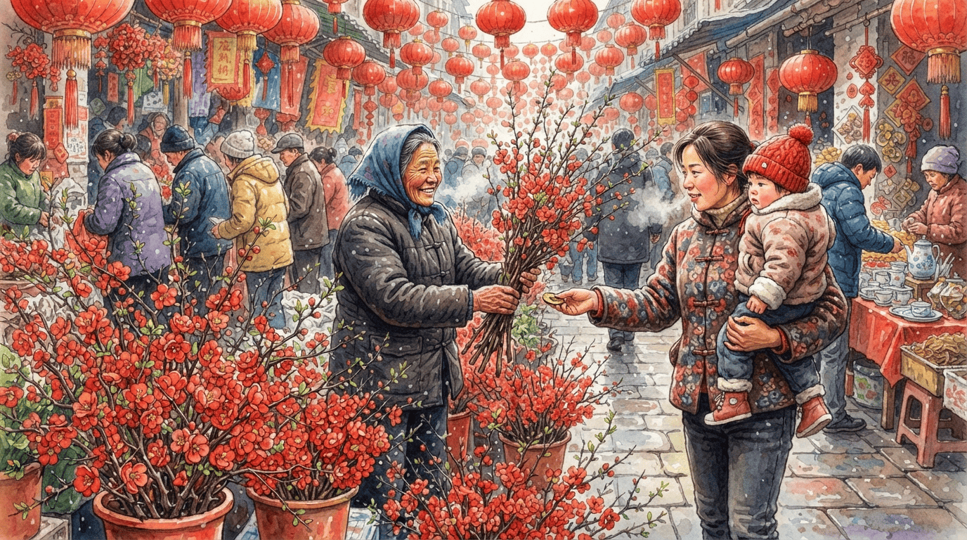 Illustrierte historische Szene zu Chinesische Zierquitte
