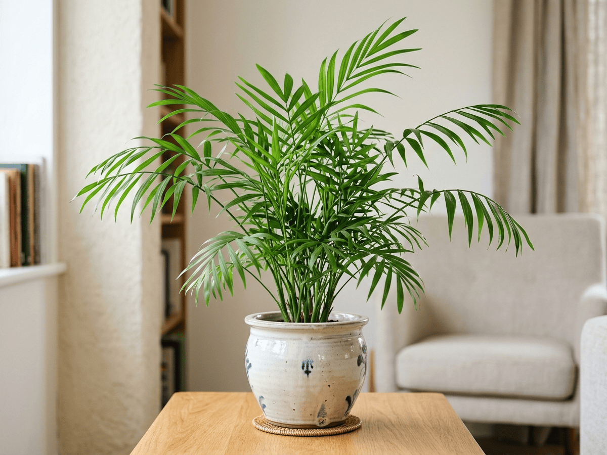 Palmier nain (Chamaedorea elegans), plante entière
