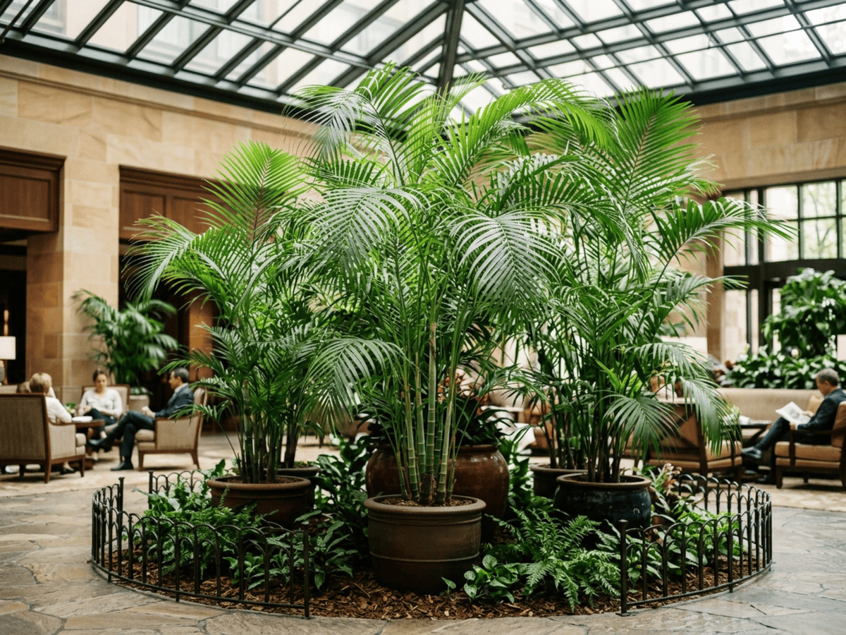 Palmier nain dans un jardin