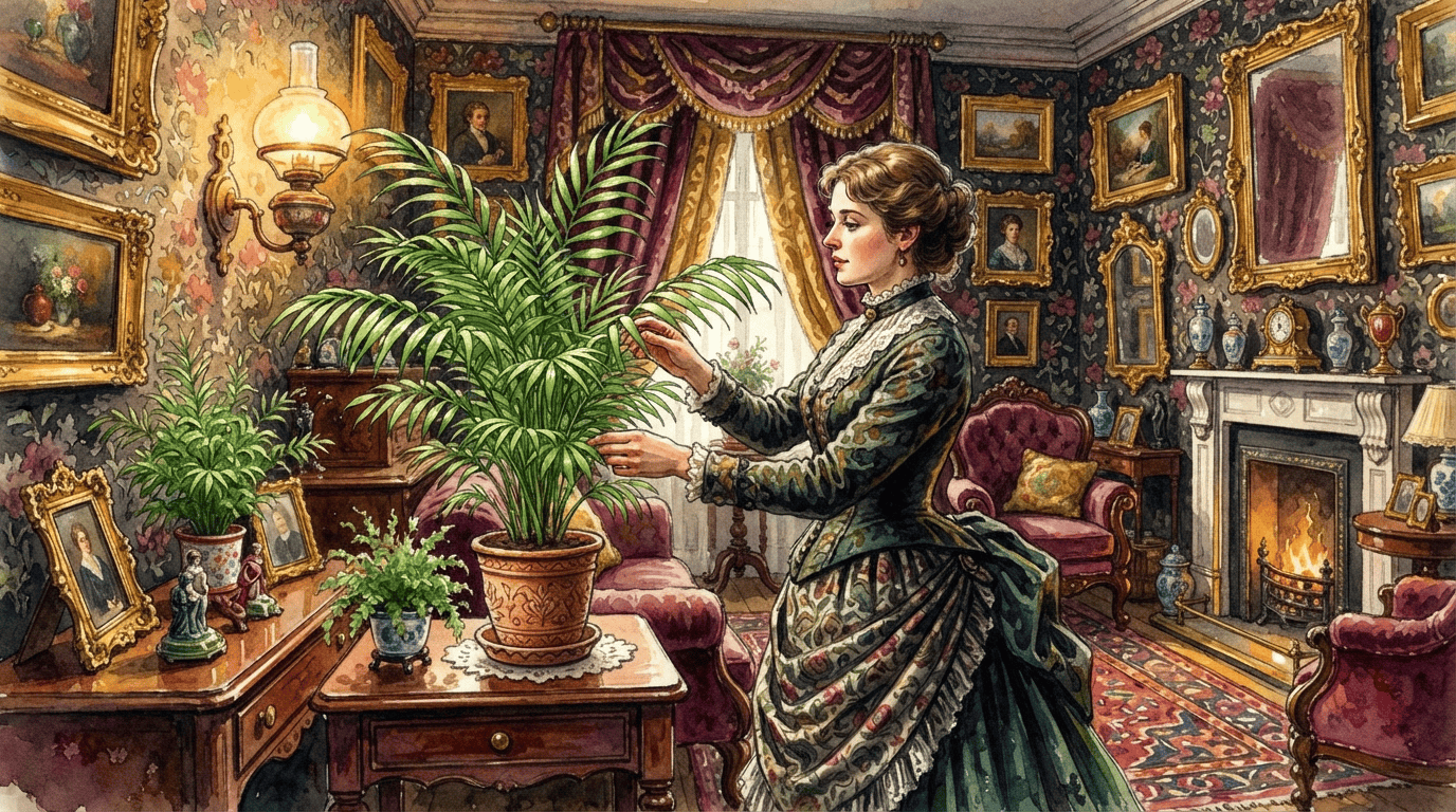 Scène historique illustrée pour Palmier nain