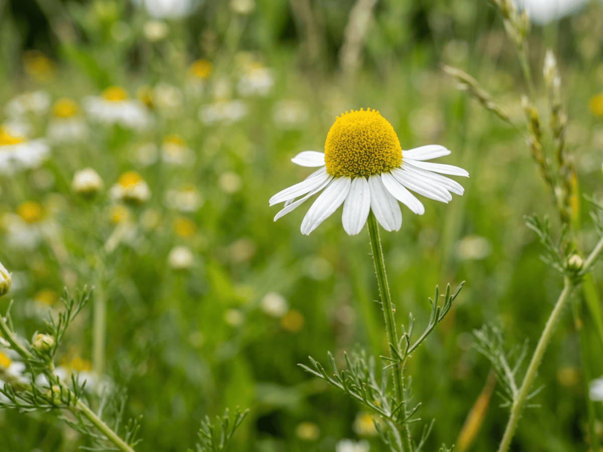 Roman Chamomile — close-up of leaves and flowers
