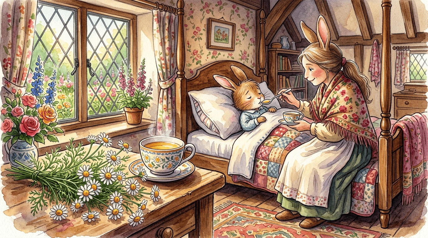 Illustrated historical scene for Roman Chamomile