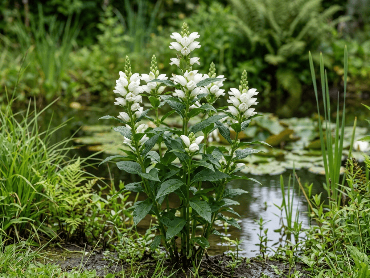 White Turtlehead (Chelone glabra), whole plant