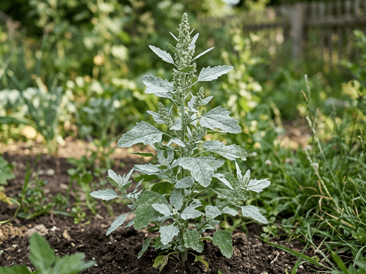 흰명아주(Chenopodium album) 전체 모습