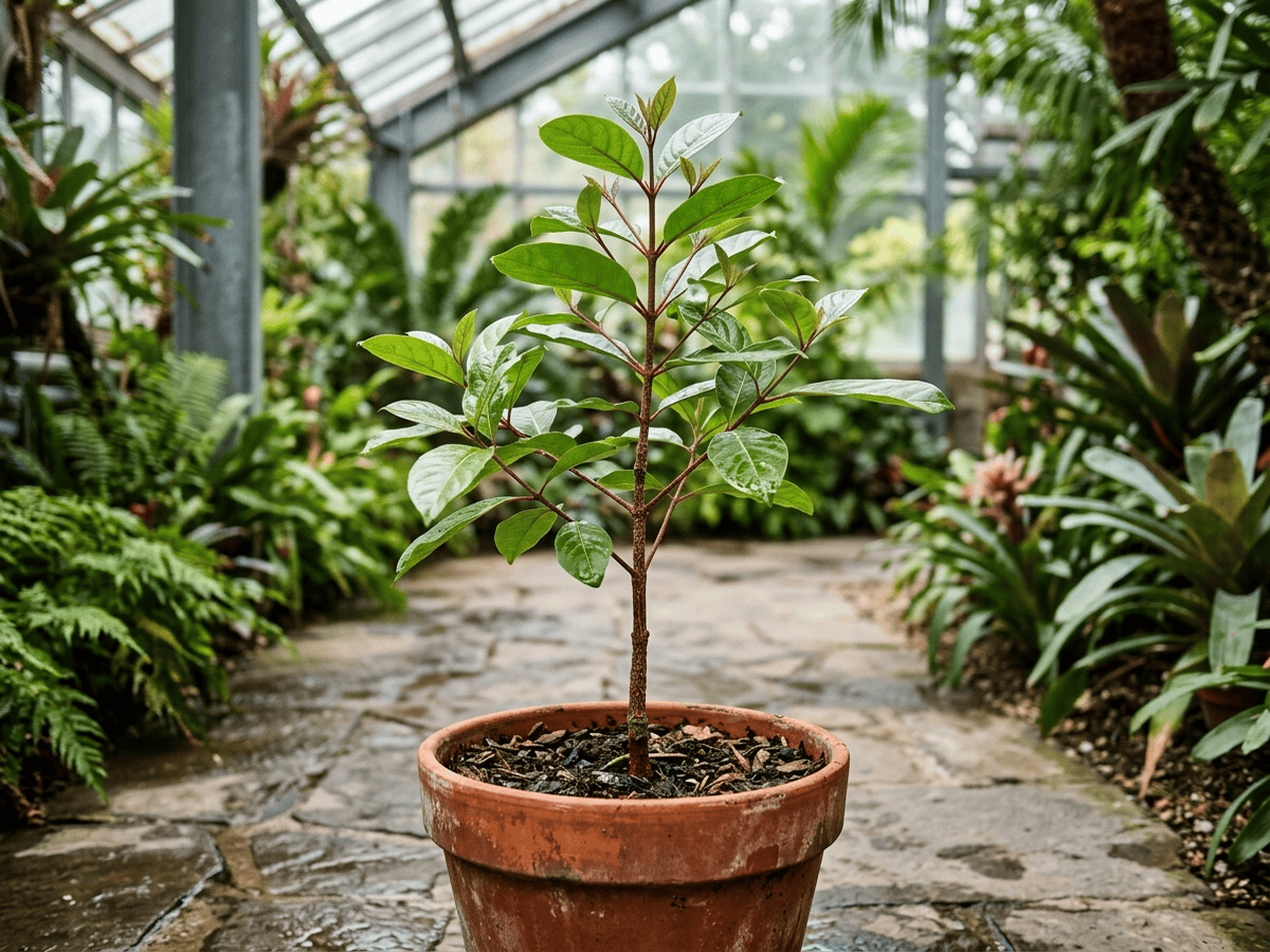 Chinarindenbaum (Cinchona officinalis), ganze Pflanze