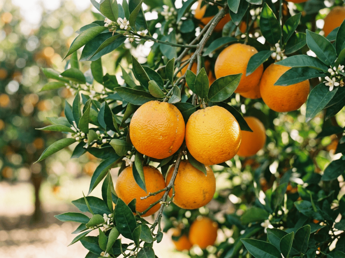 Orange — Nahaufnahme von Blättern und Blüten