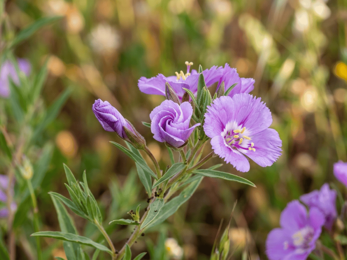Clarkia élégant — aspect saisonnier