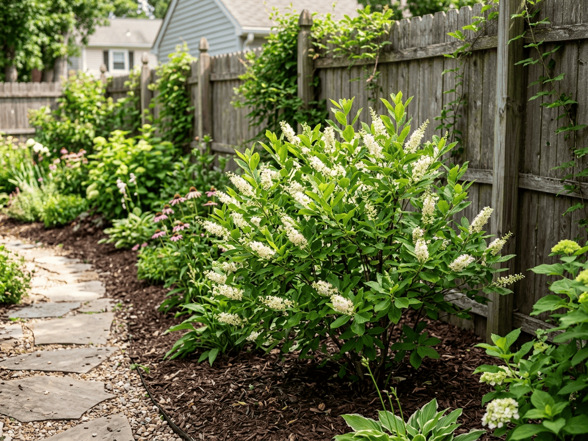 정원에 심긴 산매화오리나무