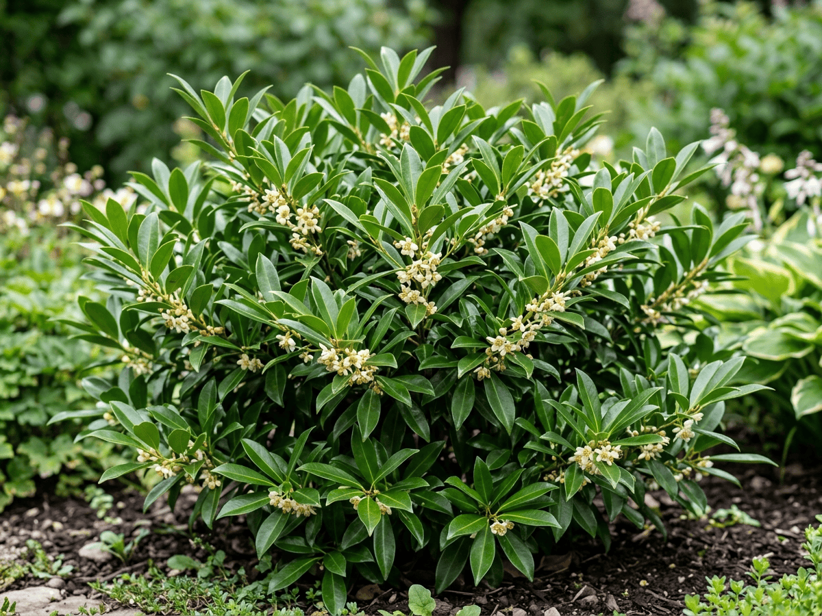 Japanische Cleyera (Cleyera japonica), ganze Pflanze