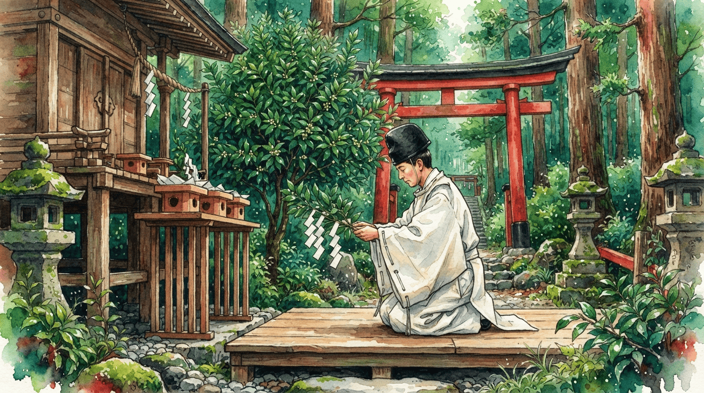 Illustrierte historische Szene zu Japanische Cleyera