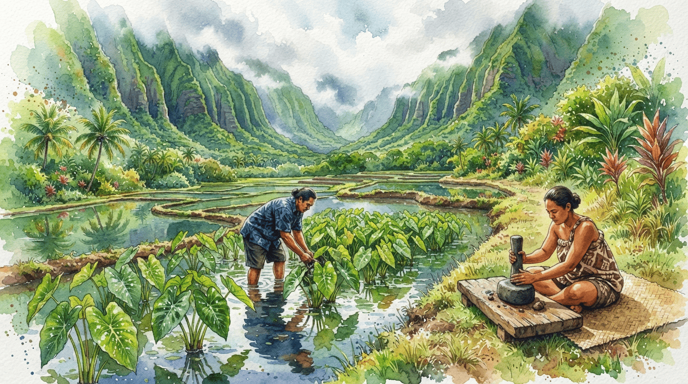 Tranh minh họa cảnh lịch sử về Khoai môn