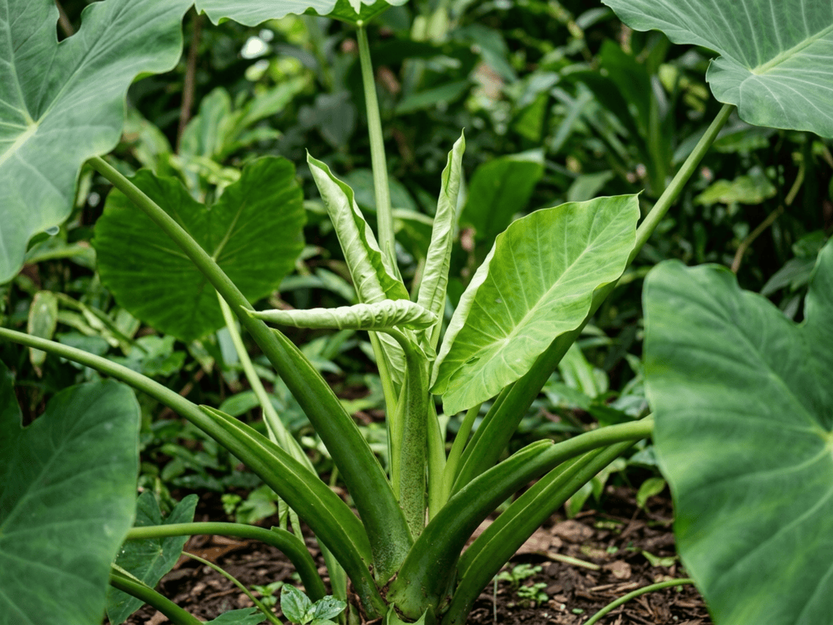 Giant Elephant Ear — seasonal appearance